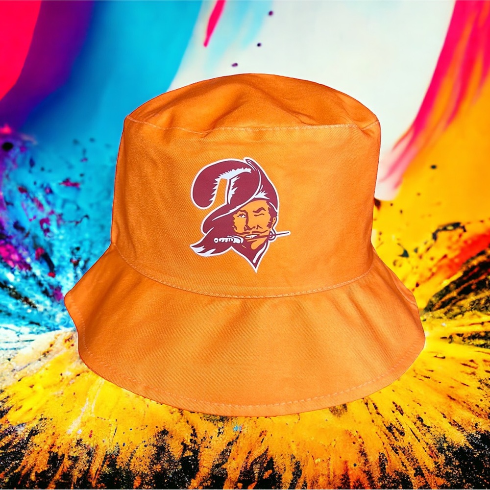 Tampa Bay Buccaneers Bucs Bucco Bruce Orange Unisex NFL Licensed Bucket Hat New